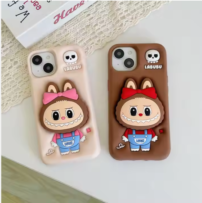 Labubu - 3D Cartoon Silicone iPhone Case (Iphone 12 Pro Max)