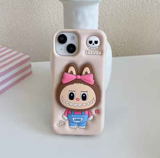 Labubu - 3D Cartoon Silicone iPhone Case (Iphone 12 Pro Max)