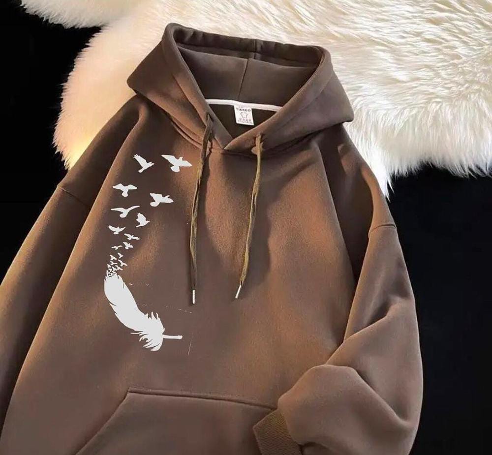 1 PCs women's stitched cotton printed hoodie