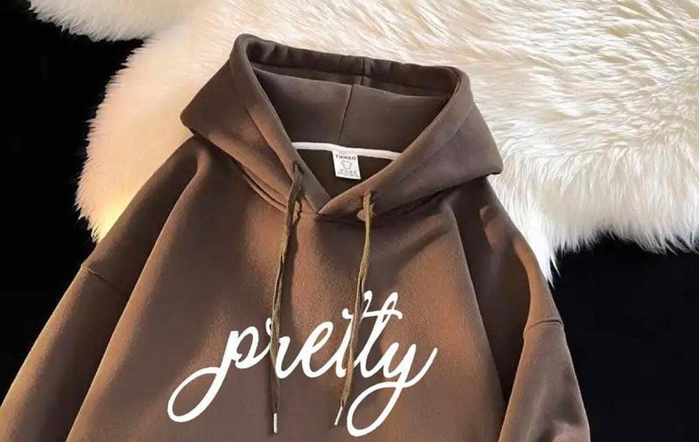 1 PCs women's stitched cotton printed hoodie