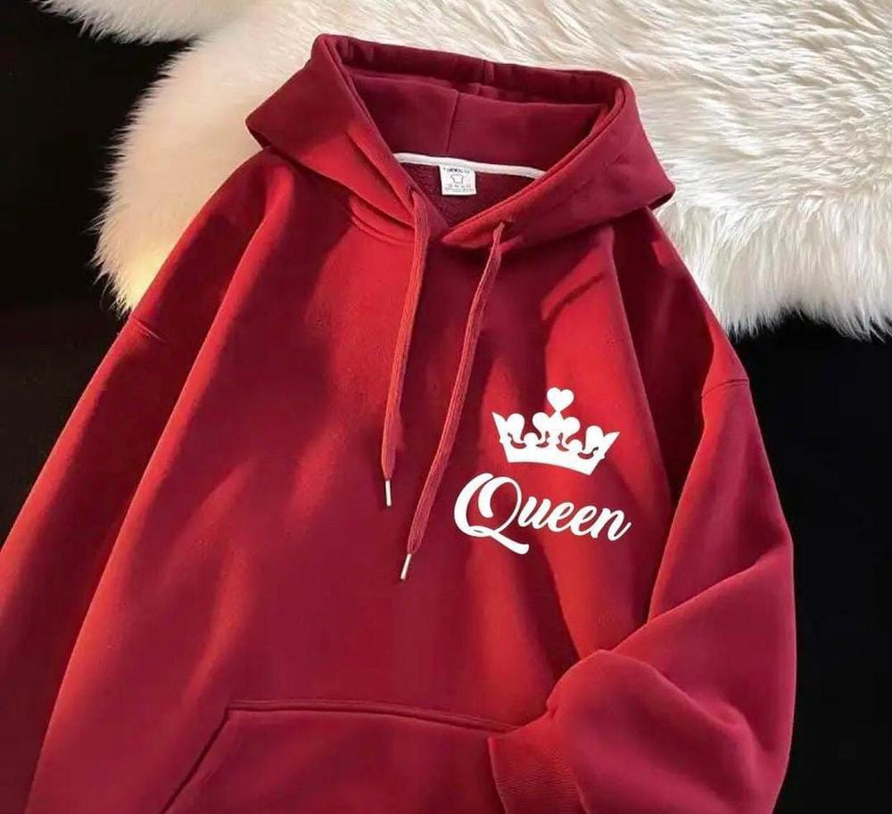 1 PCs women's stitched cotton printed hoodie