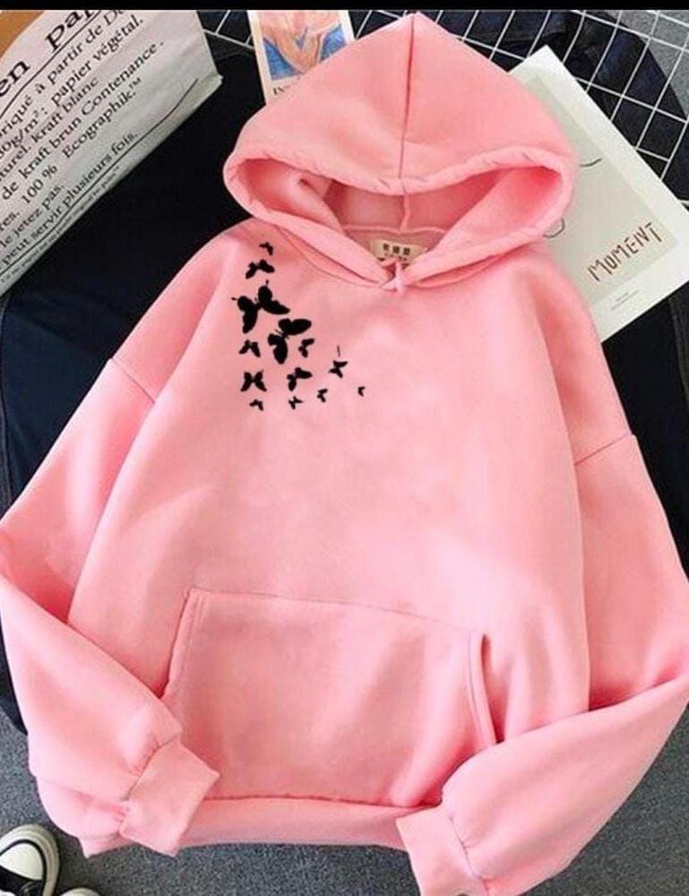 1 PCs women's stitched cotton printed hoodie