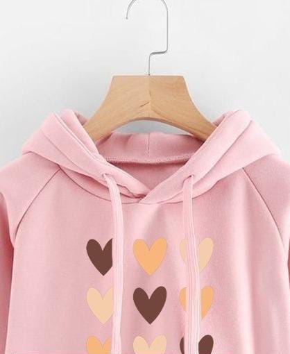 1 PCs women's stitched cotton printed hoodie