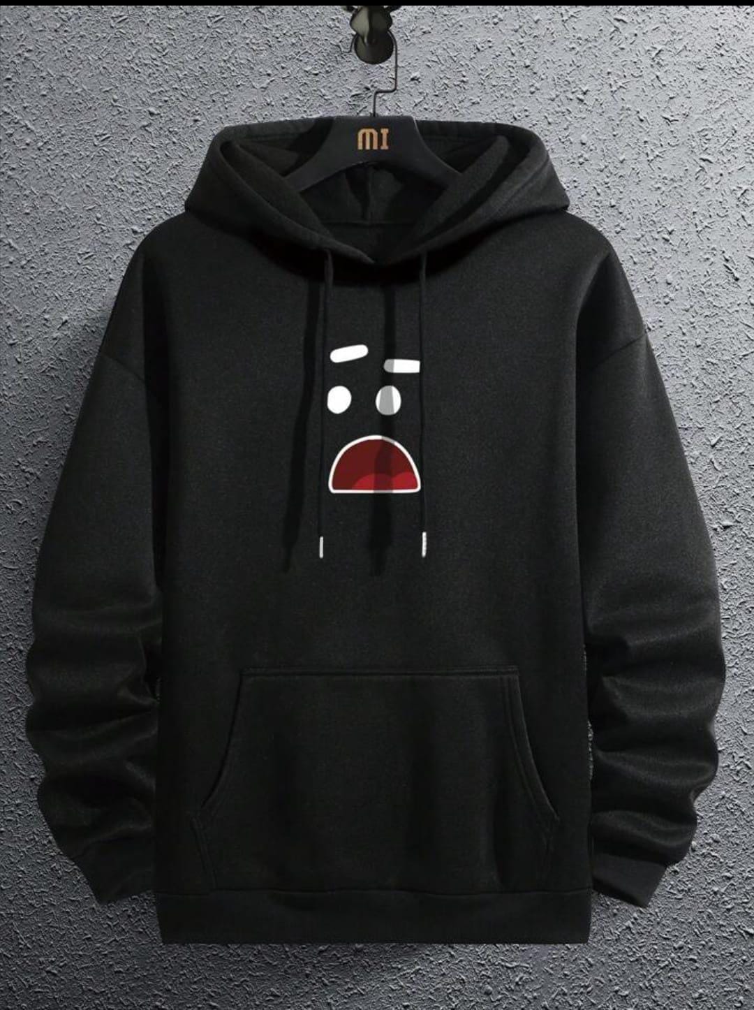 1 PCs men's fleece printed hoodie