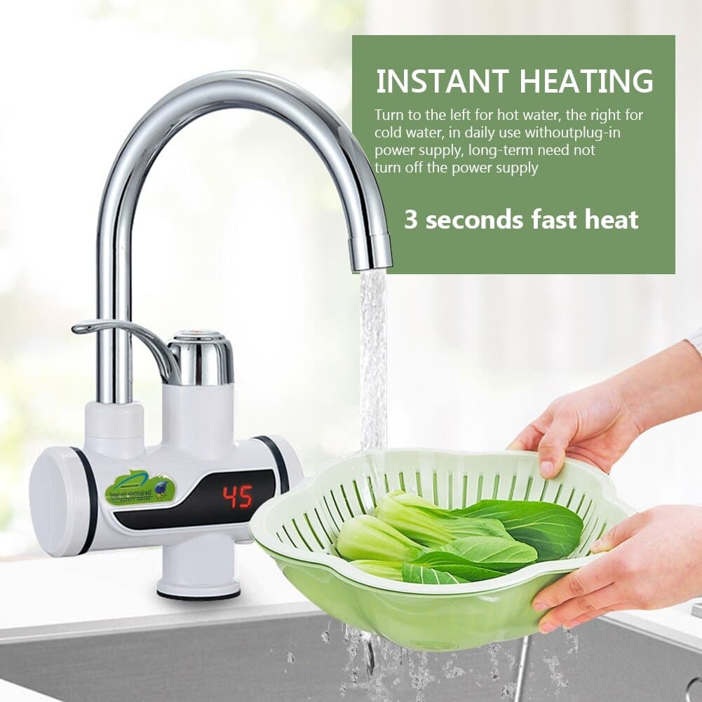 Electric Water Heating Faucet ,tap For Kitchens And Bathrooms Shock Proof | Display | Hot Water